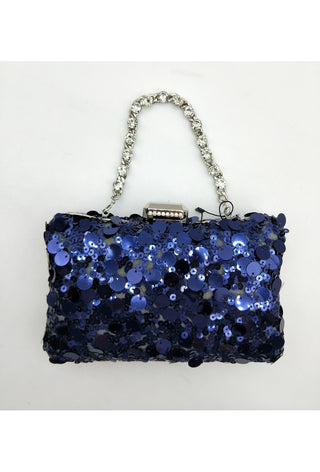 Fancy sequin clutch Navy