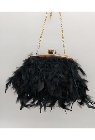 Feather X clutch Black