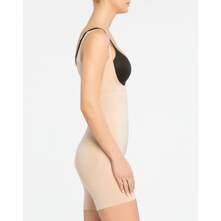 Mid thigh bodysuit soft nude