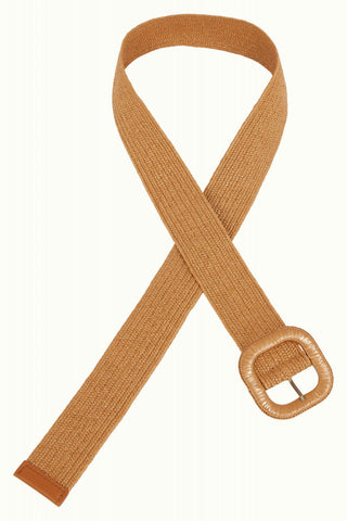 Raffia belt Mango Orange