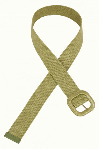 Raffia belt Matcha Green