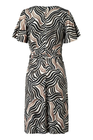 Regina print dress Beige