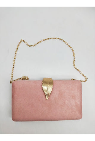 Samt-Flow-Clutch in Nude