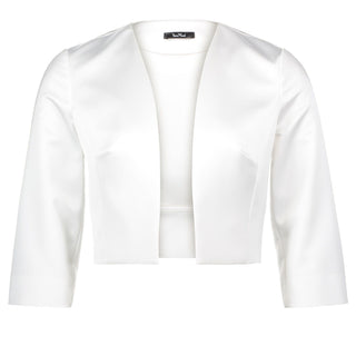 Vera Mont - Satin bolero Vera Mont White - Blazers & Boleros -  - Dresses Boutique jurkenwinkel Sittard