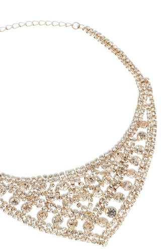 Dresses Boutique - Set Necklace and Earrings with rhinestones - Accessoires - OneSize / Gold - Dresses Boutique jurkenwinkel Sittard